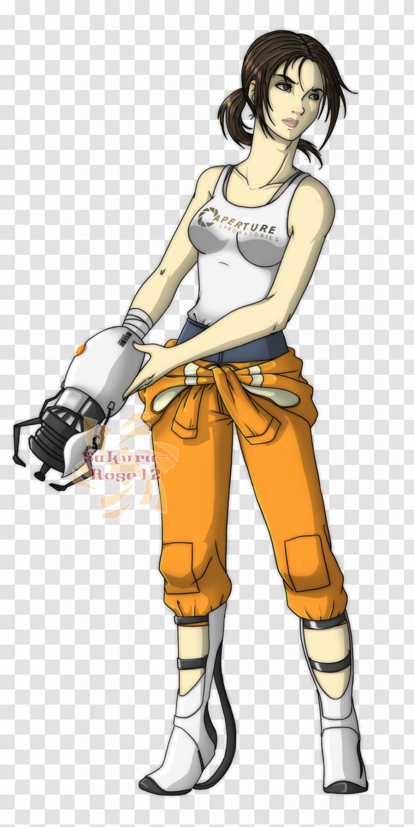 Portal 2 Chell Video Game Character - Silhouette Transparent PNG