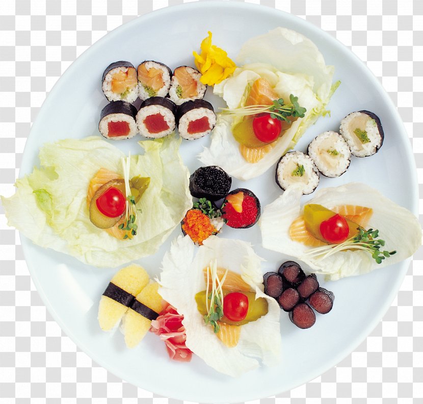 Sushi Makizushi Japanese Cuisine Sashimi Onigiri - Image Transparent PNG