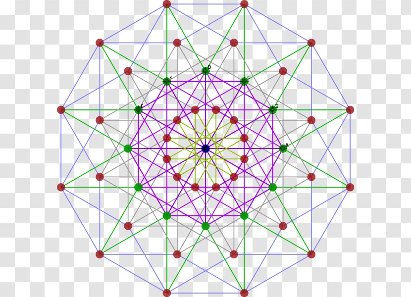 Symmetry Geometry Line Point Shape - Hypercube - Symmetrical Lines Transparent PNG
