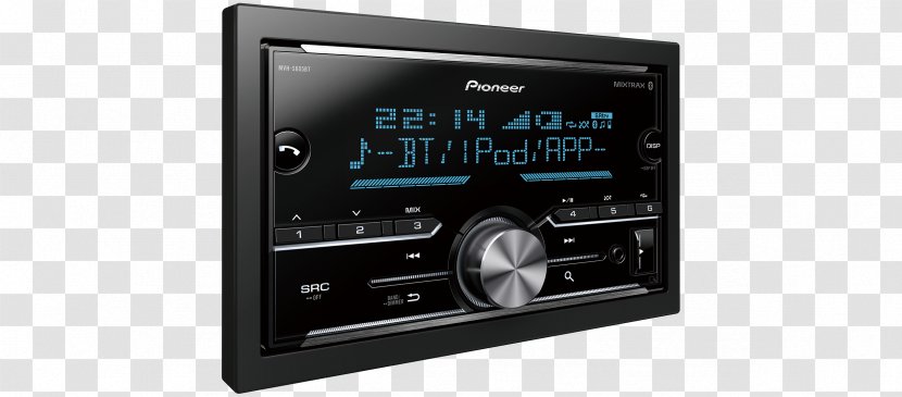 Vehicle Audio ISO 7736 Automotive Head Unit Pioneer Corporation Radio Receiver - Stereophonic Sound - Bluetooth Transparent PNG