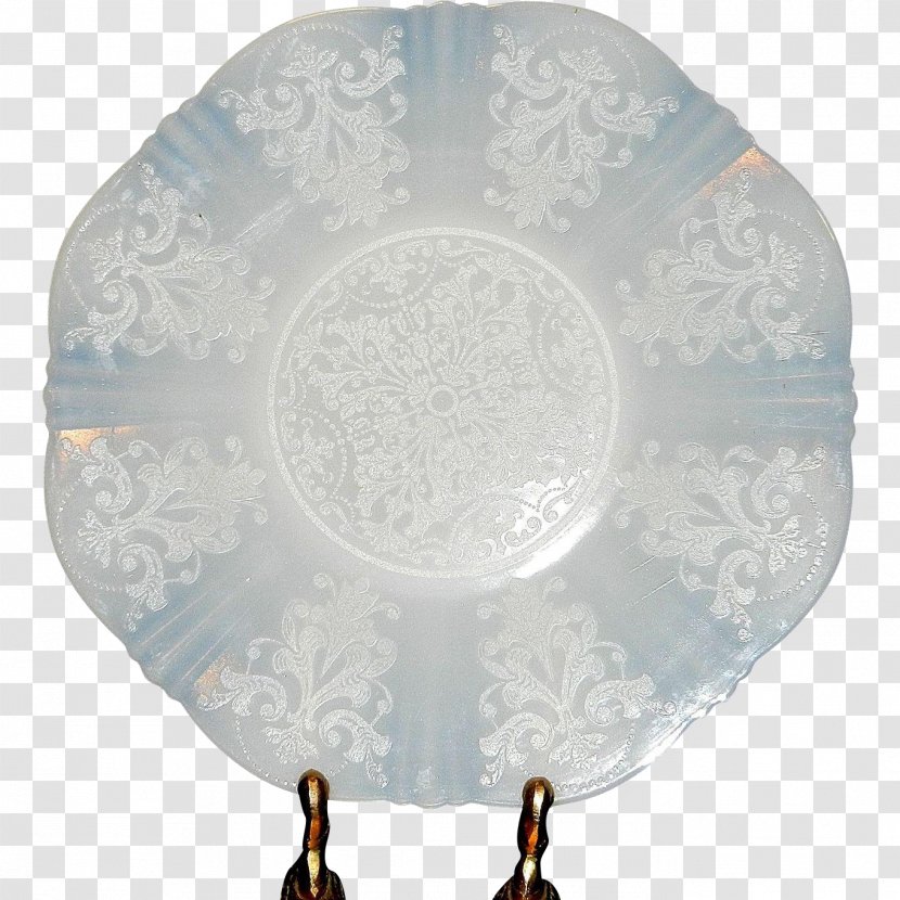 Depression Glass Macbeth-Evans Company Milk Platter Transparent PNG