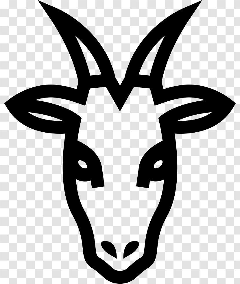 Goat Sheep Drawing - Black And White Transparent PNG