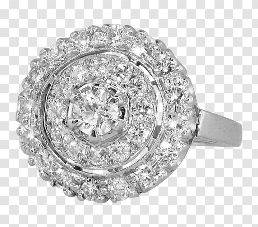 Silver Bling-bling Wedding Ring Product Design Jewellery - Platinum Transparent PNG