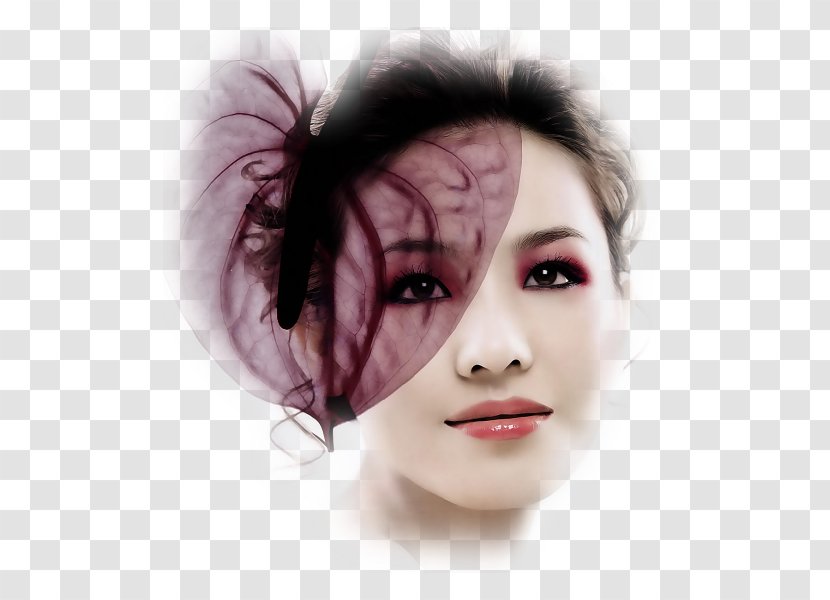 Eyebrow Drawing Reflection Hair Coloring - Beauty - Mujeres Transparent PNG