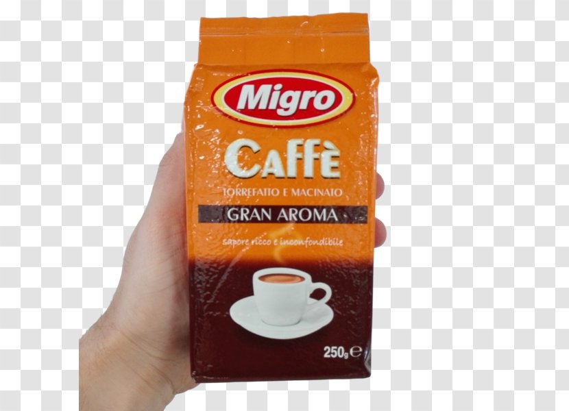 Instant Coffee White Caffeine MIGRO GROUND COFFEE GR 250 GRAN AROMA - With Aroma Transparent PNG
