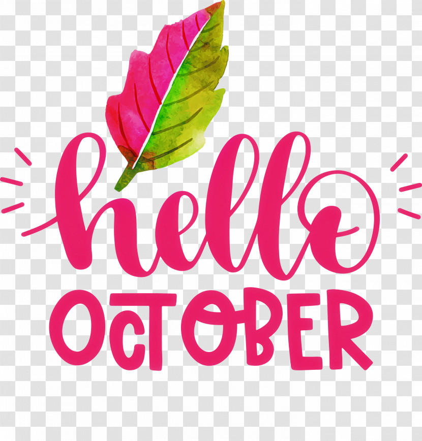 Hello October October Transparent PNG