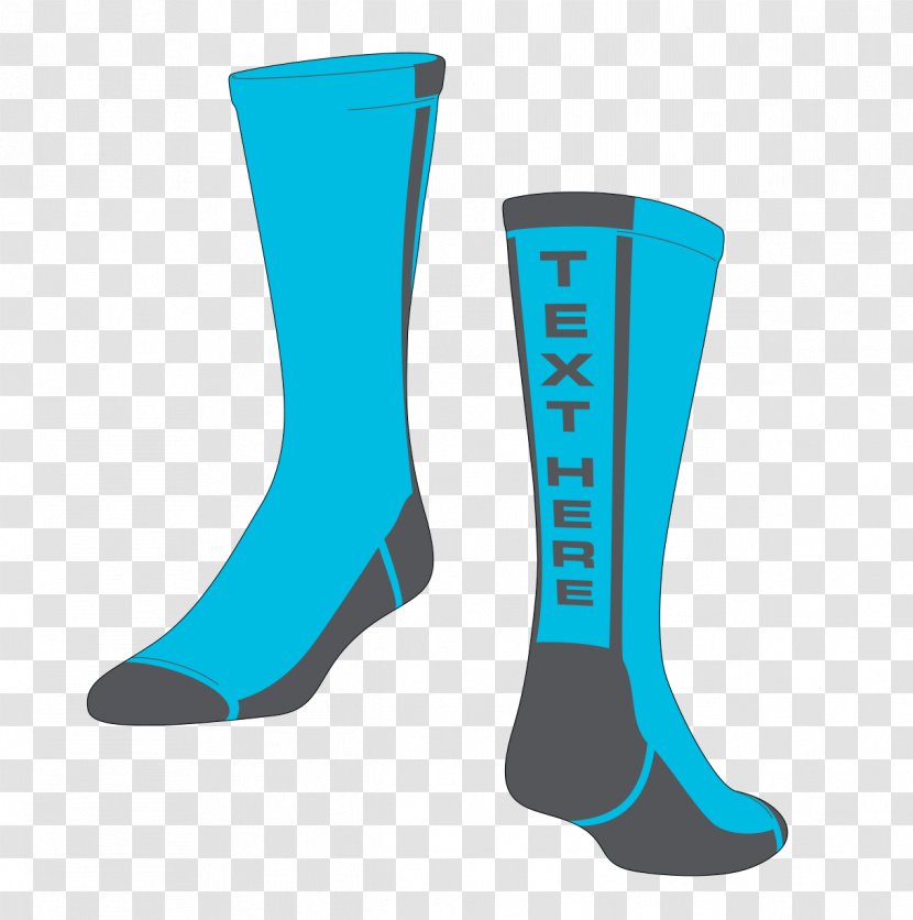 Custom Socks Knit To Fit Your Feet Men's Nike Basketball Elite Crew TCK - Rain Boot - Blue Sock Transparent PNG