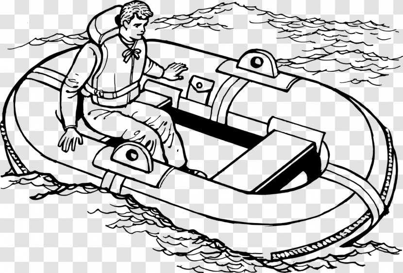 Lifeboat Inflatable Boat Raft Life Jackets Clip Art Transparent PNG