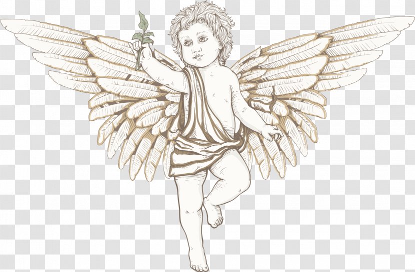 Angel Download Illustration - Fairy - Vector Painted Retro Transparent PNG