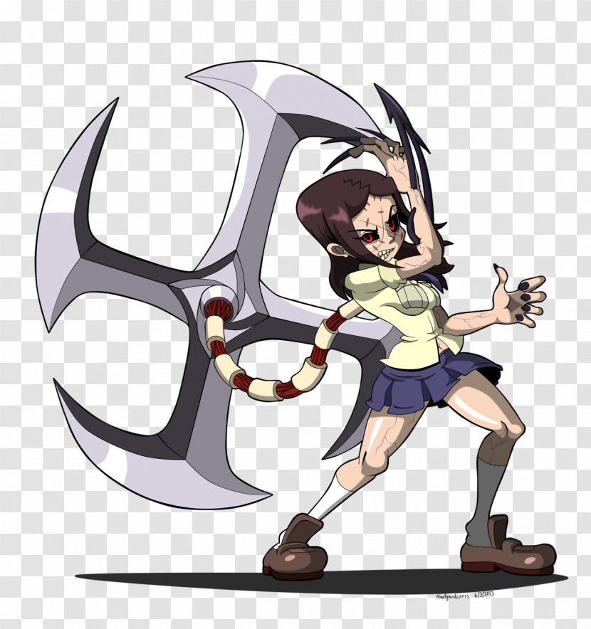 Skullgirls Brown Hair Long Tooth Pathology Transparent PNG