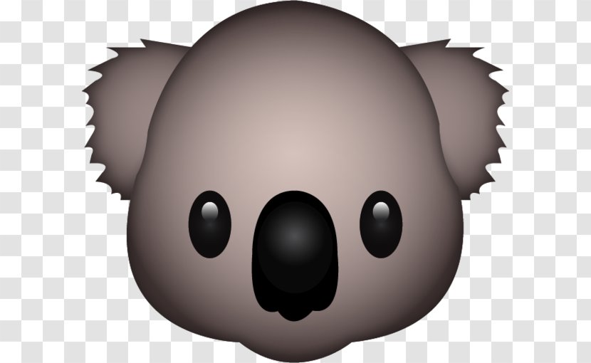 Koala Emoji Sticker Clip Art - Nose Transparent PNG
