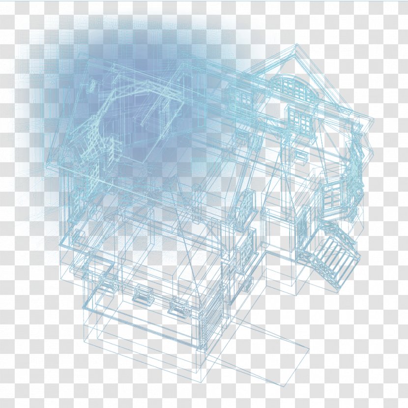 Architecture Architectural Engineering Drawing - Construction Of Three-dimensional Building Plans Transparent PNG