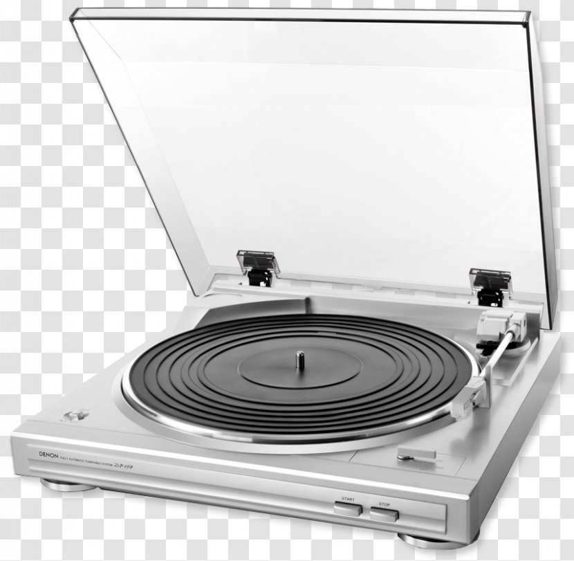 DENON DP-29F Silver Turntable Phonograph Record - High Fidelity Transparent PNG