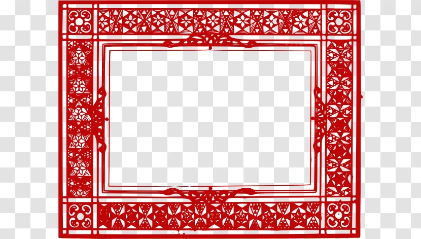 Picture Frame Clip Art - Symmetry - Red Border Transparent Transparent PNG