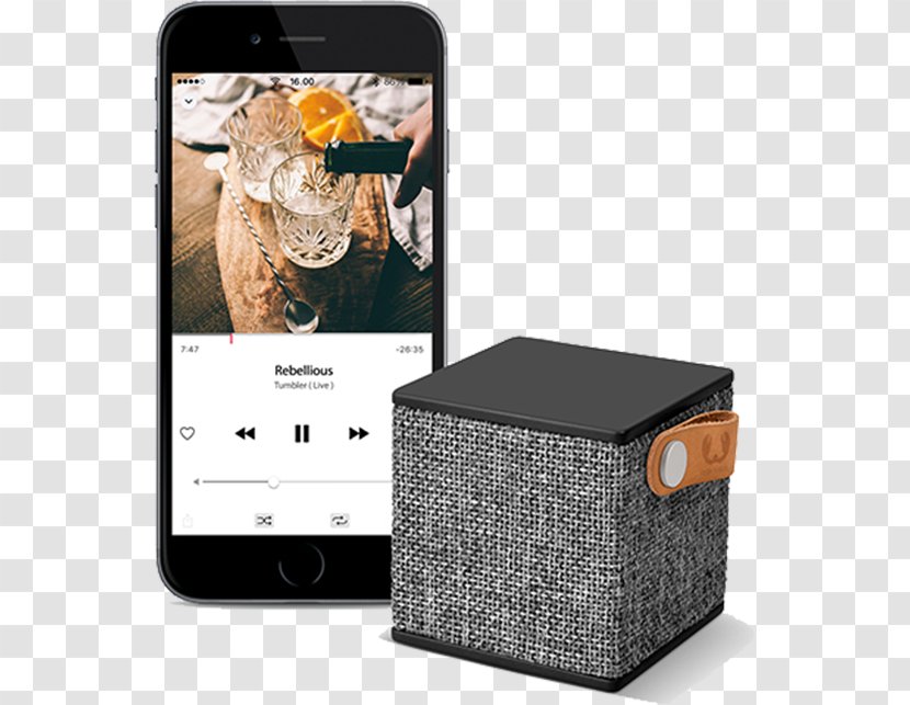 Fresh 'n Rebel Rockbox Cube Brick Loudspeaker Wireless Speaker Laptop - Sound Transparent PNG
