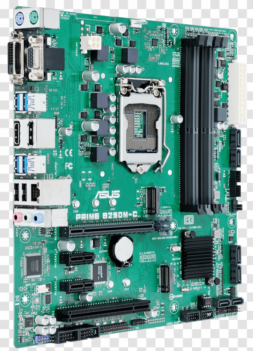 Kaby Lake Mainboard Asus PRIME Base Intel 1151 Form Factor LGA MicroATX - Computer Component Transparent PNG