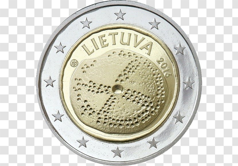 Lithuania 2 Euro Coin Commemorative Coins Transparent PNG
