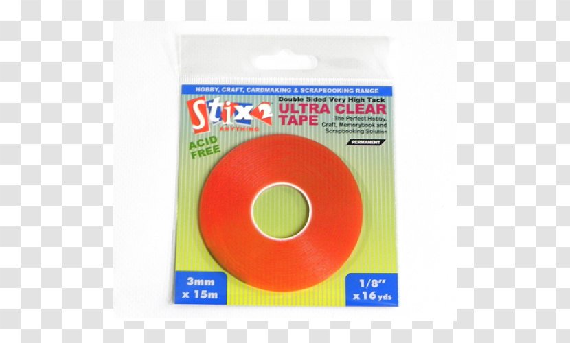 Stix2 Double Sided Ultra Clear Very High Tack Adhesive Tape Paper Box-sealing Double-sided - Doublesided - Magnetic Transparent PNG