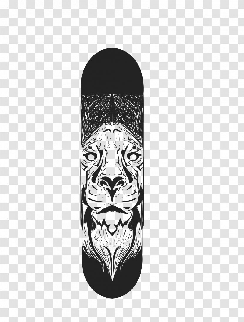 Tiger Euclidean Vector Skateboarding - Plot - Black Skateboard Transparent PNG