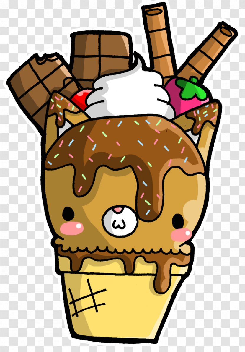 Ice Cream Cone Sundae Cupcake - Cartoon Transparent PNG