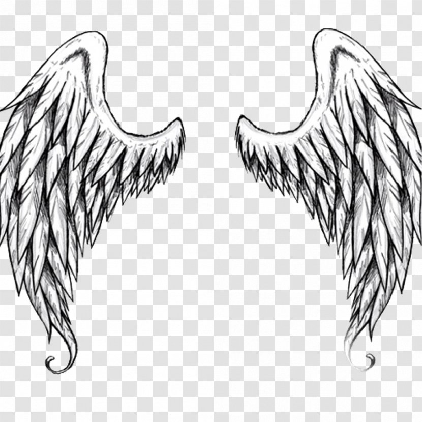 Drawing Caricatures Art Sketch - Fictional Character - Angel Wings Transparent PNG