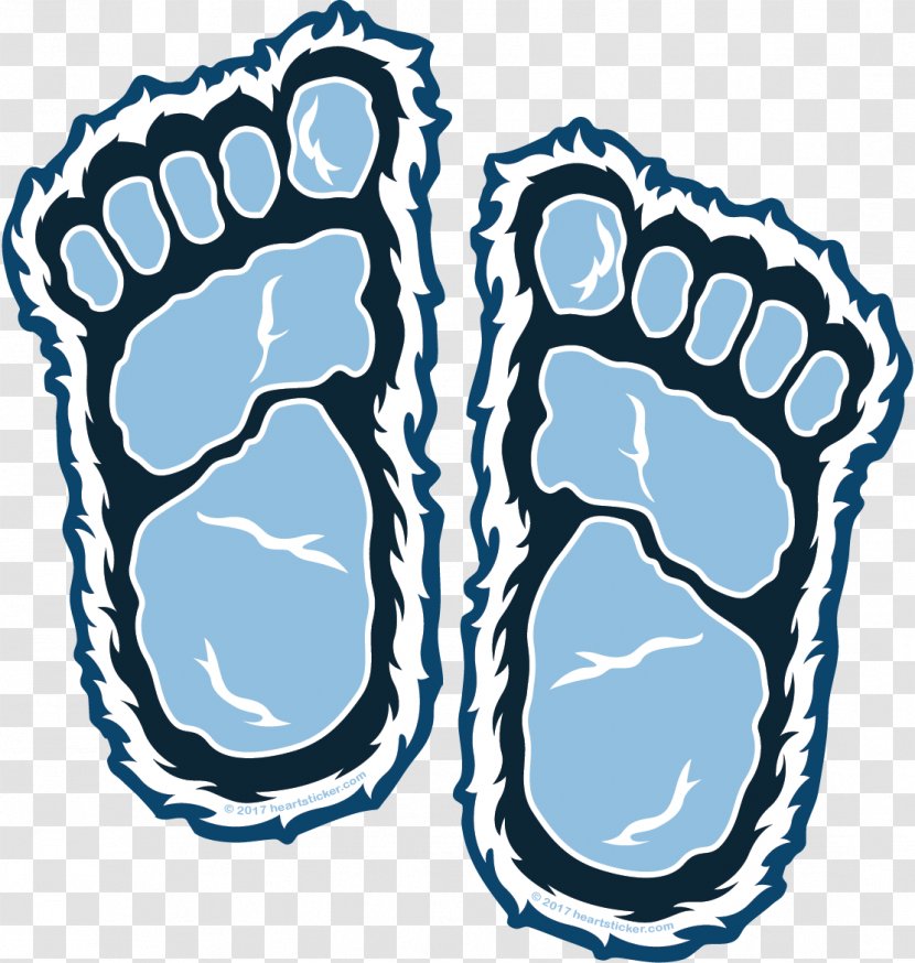 Bigfoot Yeti Footprint Sticker - Cartoon - Footprints Transparent PNG