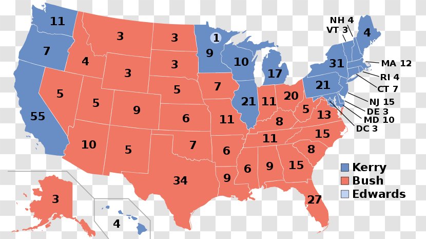 United States Of America US Presidential Election 2016 Election, 2008 2004 Cartogram - Map - 1976 2 Dollar Bill 1 Transparent PNG