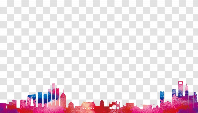 Silhouette Poster - Skyline - City Transparent PNG