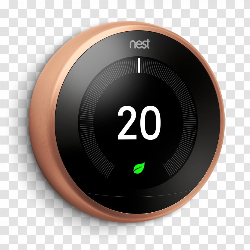 Nest Learning Thermostat Labs Smart Natural Gas - Central Heating Transparent PNG