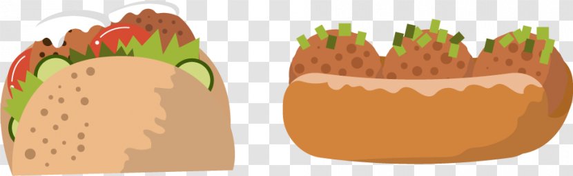 Hamburger Hot Dog Fast Food Restaurant Meatball - Meat - Vector Transparent PNG