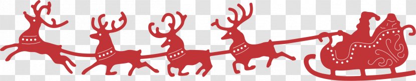 Santa Claus's Reindeer Sled Mrs. Claus - Red - Norway Png Transparent PNG