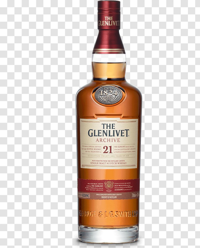 The Glenlivet Distillery Single Malt Whisky Scotch Speyside - Glendronach - Wine Transparent PNG