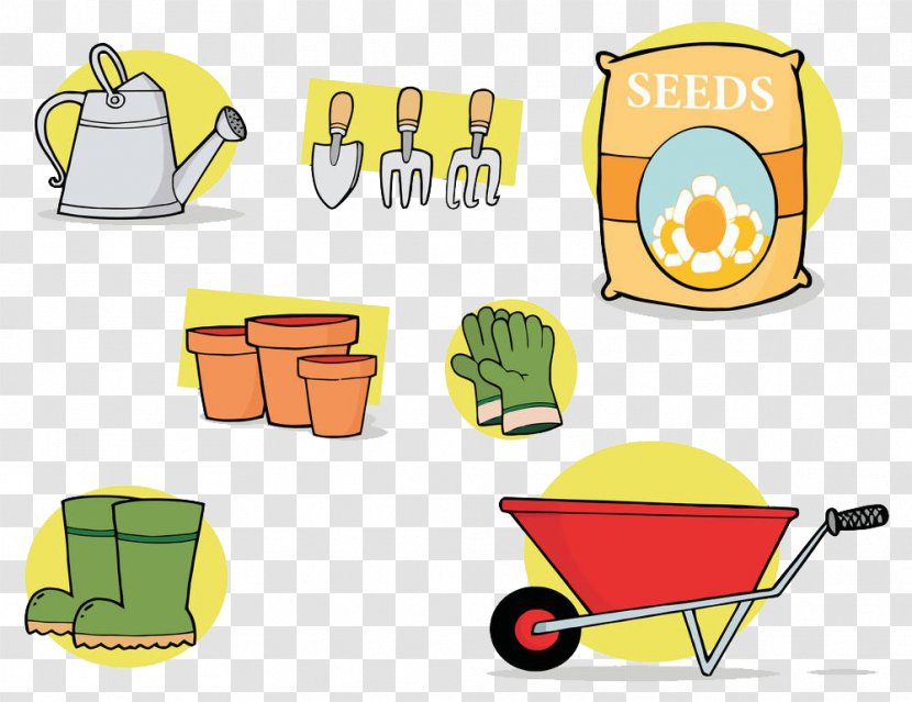 Garden Tool Royalty-free Gardening Clip Art - Hand Painted Tools Transparent PNG