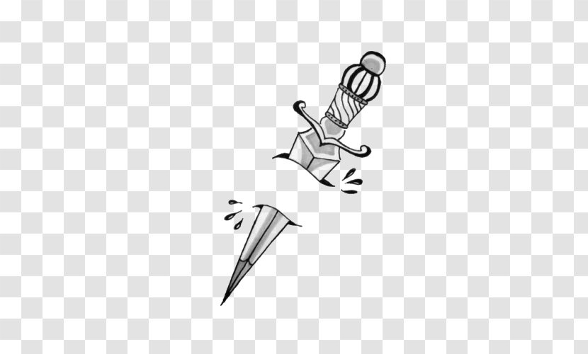 Drawing Knife Image Sketch Dagger - Line Art Transparent PNG