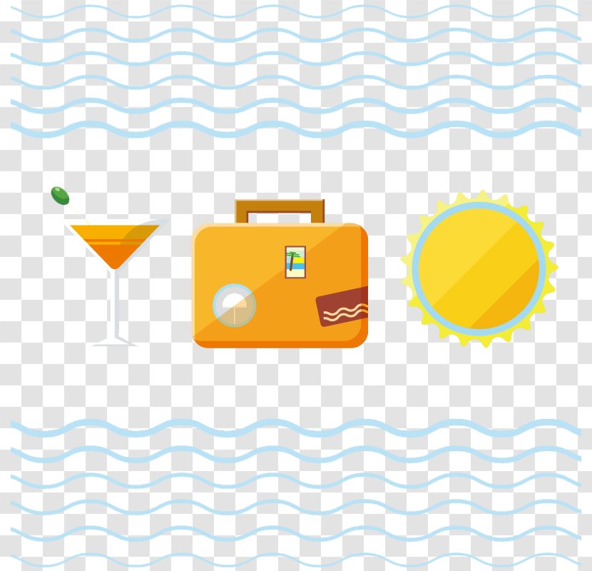 Suitcase Vacation Travel - Seaside Resort - Summer Beach Vector Material Transparent PNG