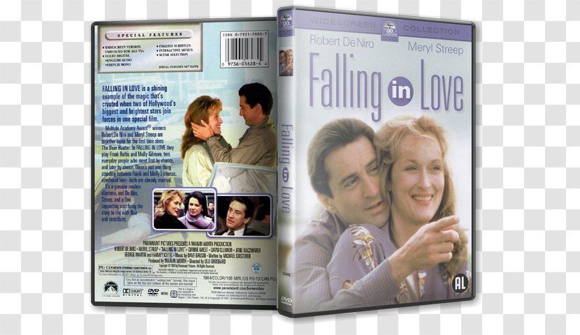 Falling In Love Poster DVD Import - Meryl Streep Transparent PNG