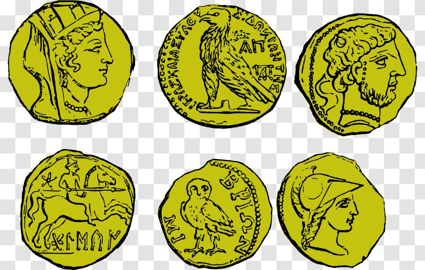 Gold Coin Money Currency - Plant - Ancient Clipart Transparent PNG