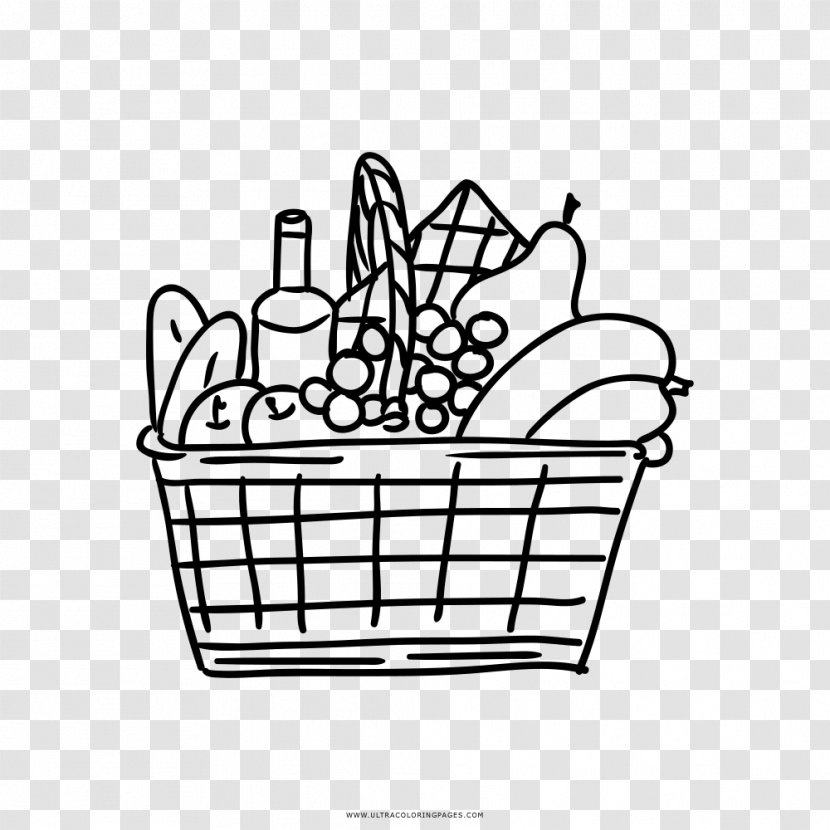Picnic Baskets Drawing Coloring Book - Wicker - Area Transparent PNG