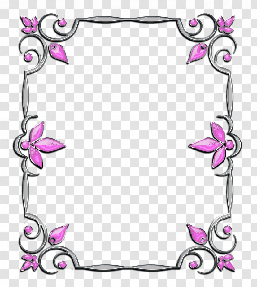 Picture Frames Decorative Arts Clip Art - Petal - Silver Frame Transparent PNG