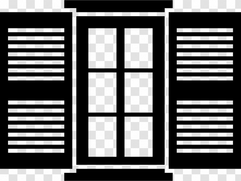 Window Blinds & Shades Shutter - Monochrome Transparent PNG