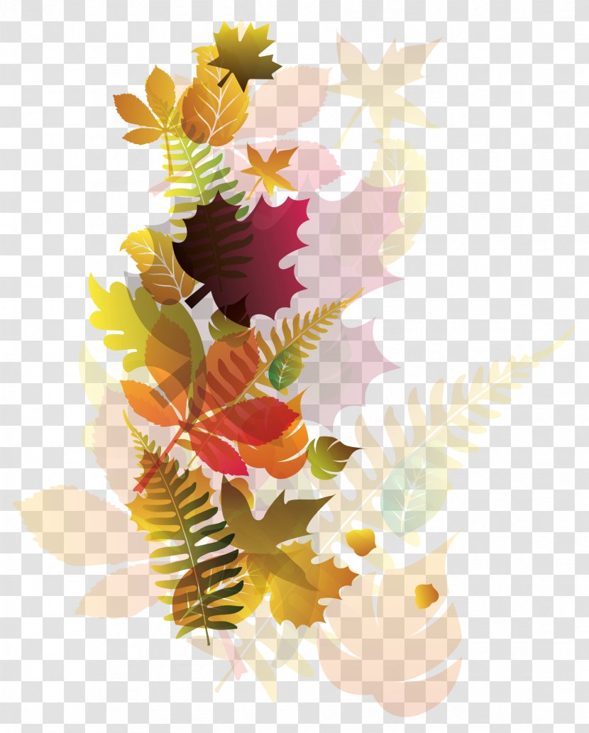 Coffee Autumn Clip Art - Flower - Transparent Deco Fall Leaves Image Transparent PNG