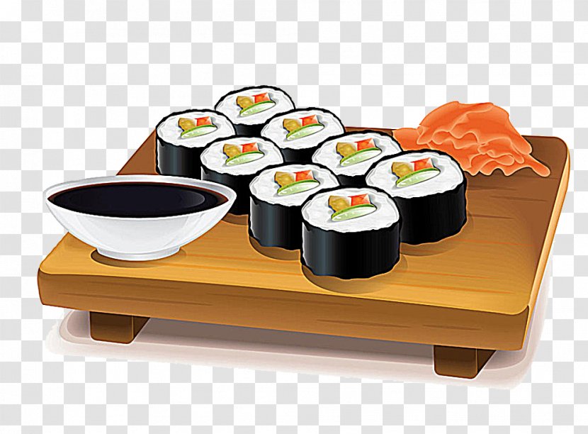 Sushi Japanese Cuisine Makizushi Clip Art - Comfort Food Transparent PNG