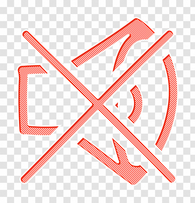 No Sound Hand Drawn Symbol Of A Speaker Outline With A Cross Icon Signs Icon Hand Drawn Icon Transparent PNG