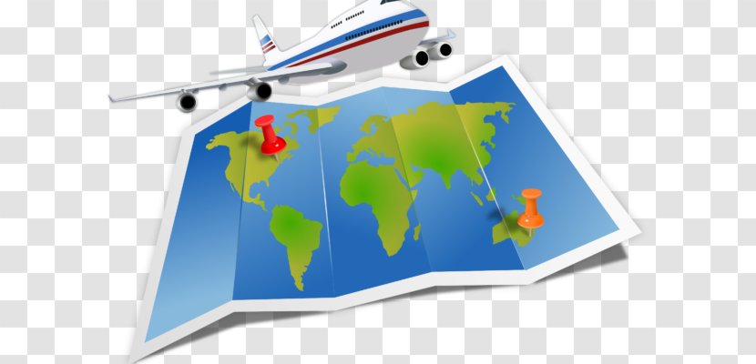 Airplane Map Air Travel Clip Art - Aircraft - Guide Transparent PNG