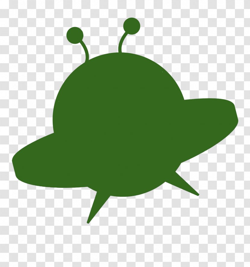 Silhouette Cartoon Illustration - Amphibian - Green Spaceship Transparent PNG