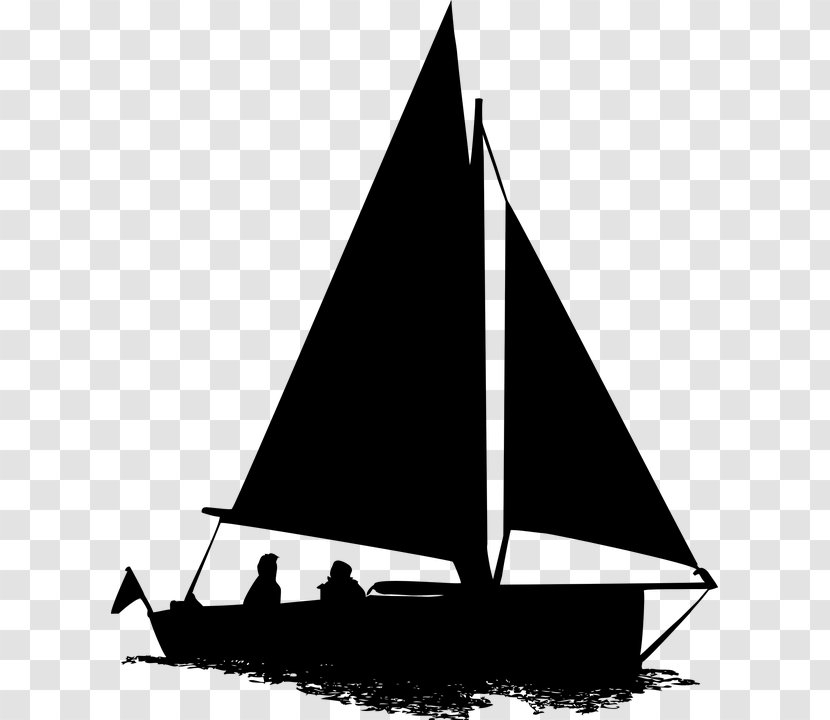 Sailboat Silhouette Clip Art - Skipjack - Ships And Yacht Transparent PNG
