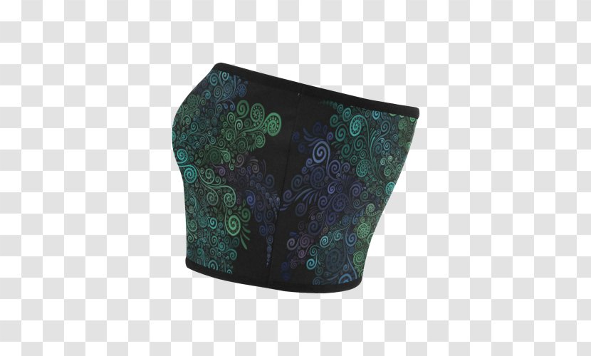 Briefs - Flower - Turquoise Watercolor Transparent PNG