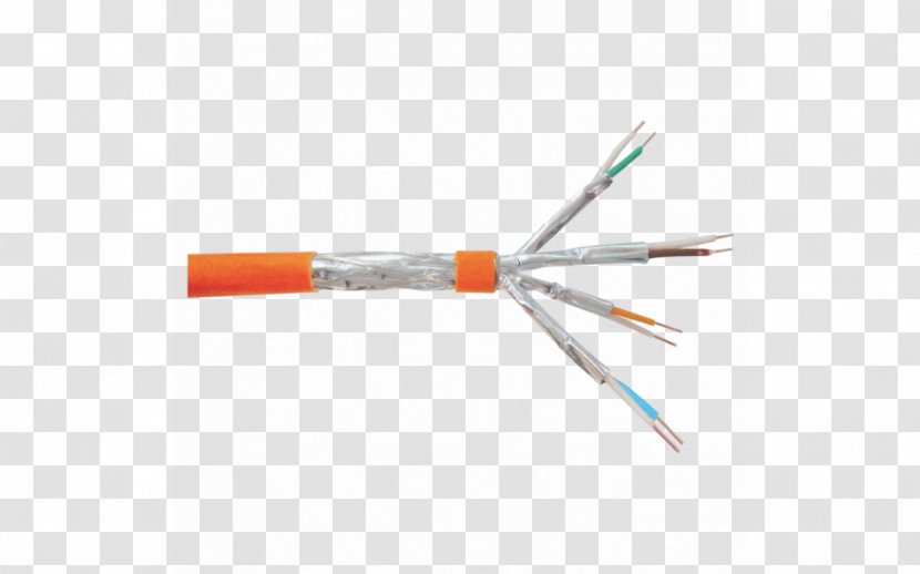 Class F Cable Electrical LogiLink CQ4100S 100 M Cat7 Patch - Orange Logilink Cat5e Sftp Network CablesNetwerkverbinding Transparent PNG