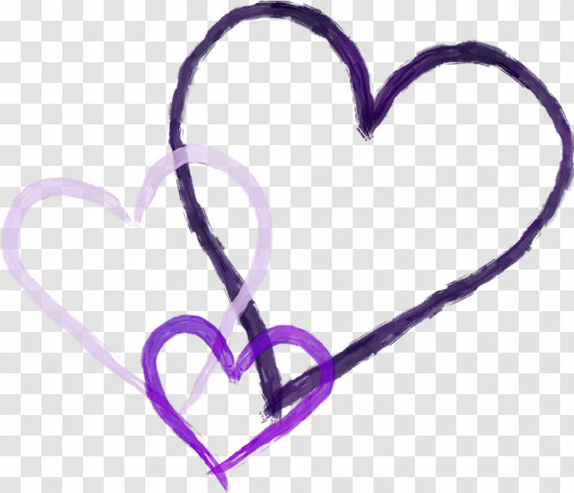 Heart Purple Love Violet Heart Transparent PNG