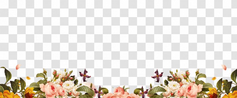 Flower Pattern - Template - Hand Painted Floral Frame Decorative Transparent PNG